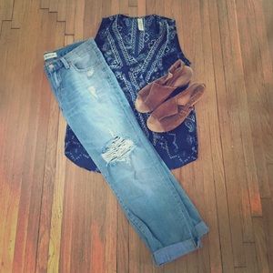 Madewell Cropped "Boy Jean"