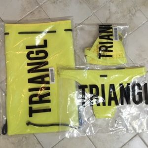 NWT Triangl Gigi Lemonello XS top XXS bottom