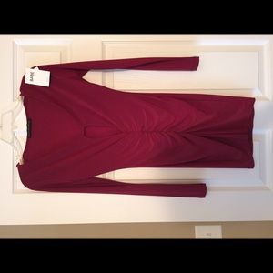 Sexy Burgundy Red Keyhole Party Dress