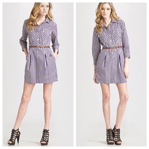 NWOT Theory checkered plaid dress