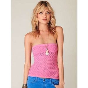 Free people pink tube top
