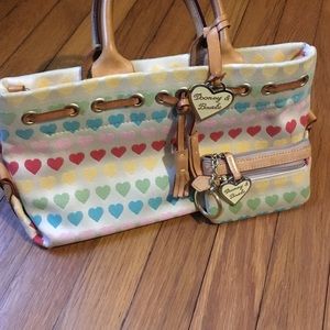 Dooney and Bourne rainbow heart