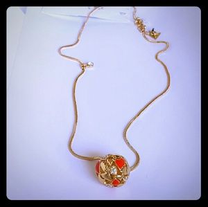 NWT Guess Gold-tone Heart/CZ Necklace
