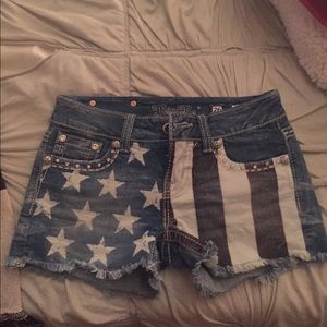 miss me american flag shorts