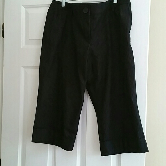 Pinstripe crop ann taylor pants