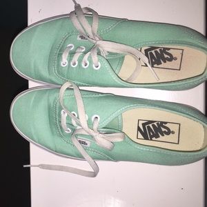 Mint colored vans, amazing condition!