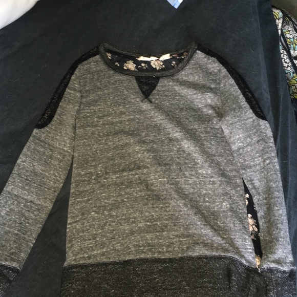 Miss me girls long sleeve sweater with floral back