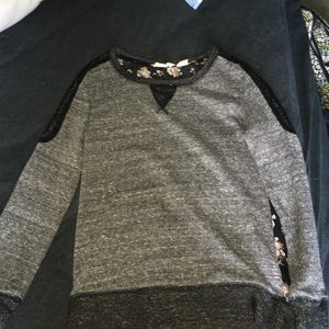 Miss me girls long sleeve sweater with floral back