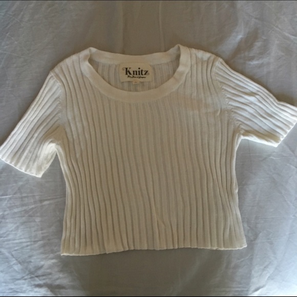 For Love and Lemons Knitz L crop top