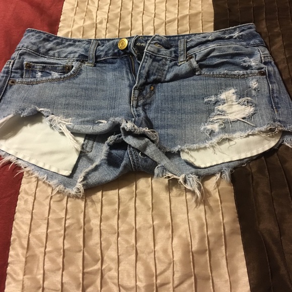 American Eagle Distressed/Torn Style Jean Shorts