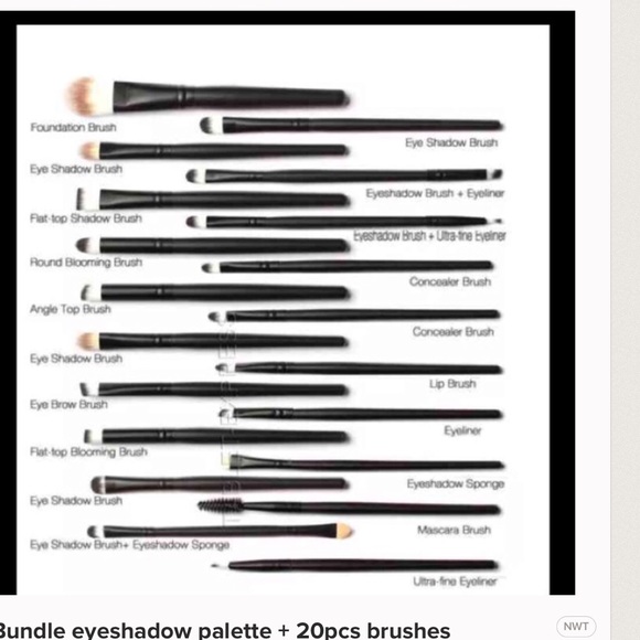 Bundle eyeshadow palette + 20pcs brushes - Picture 2 of 2