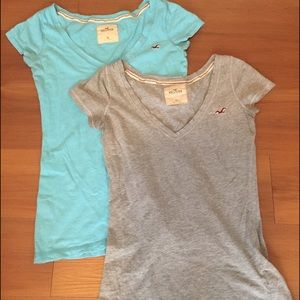 2 Hollister V-neck Short Sleeve Shirts