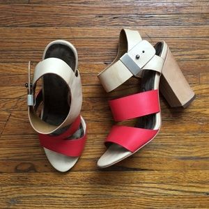 Sam Edelman tan and pink heels