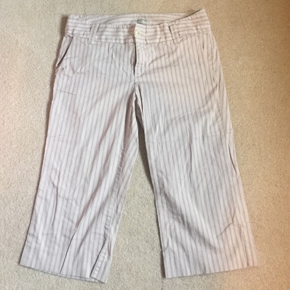 Dressy striped capris