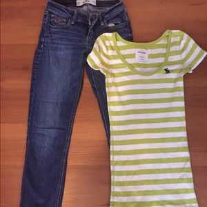 Hollister Jeans and Abercrombie Shirt