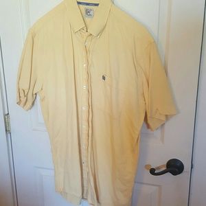 Men's yellow cinch shirt
