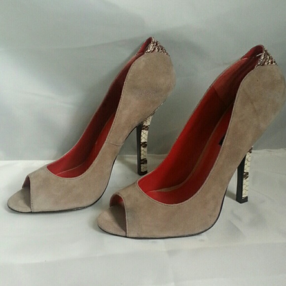 Charles Jourdan peep toe pumps
