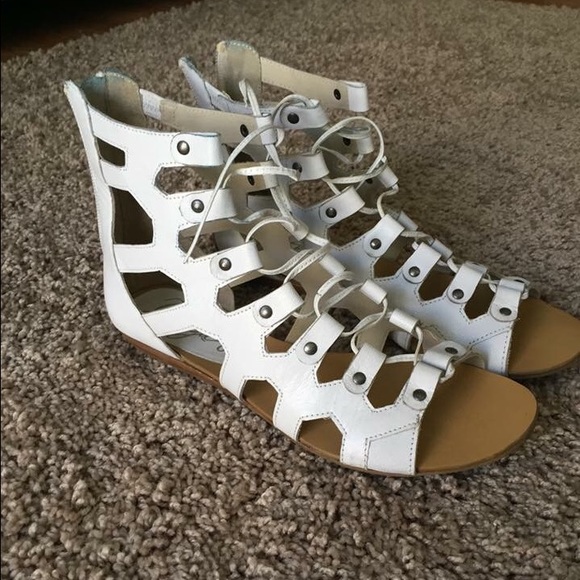 White Gladiator Sandals