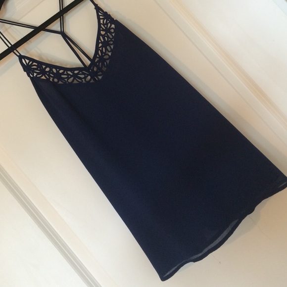 Navy blue spaghetti strap top