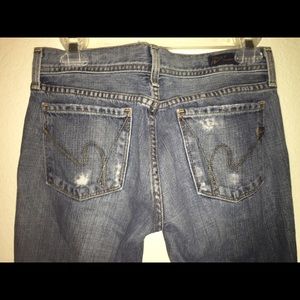 COH Ingrid #002 Low Waist Flair Distressed Jean