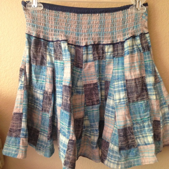 🌷 FREE PEOPLE🌷 RARE patchwork skirt - Picture 3 of 5