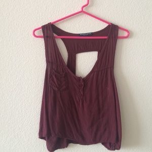 Brady Melville red cropped flowy tank