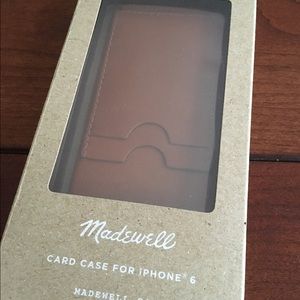 Madewell NWT leather carryall case for iPhone 6