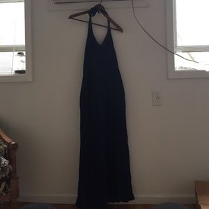 Anthropologie halter maxi dress, with pockets!