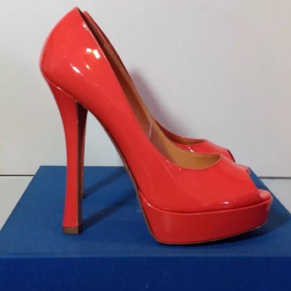 Edmund Castillo salmon platform peek toe pump - Picture 4 of 4