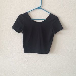 Urban outfitters simple black crop
