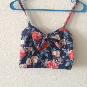 Urban Outfitters flower cropped tank