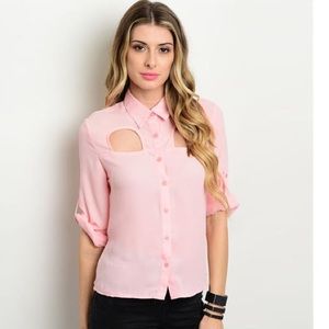Pink Button up