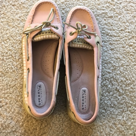 Sperrys Pink and White Seersucker