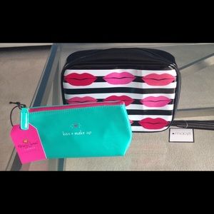 Kiss + make up make up bag bundle. NWT.