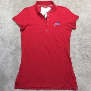 Slim Fit Red Buffalo Bills Shirt, Md