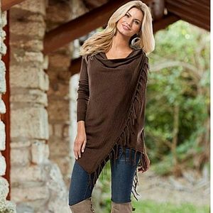 Pined fringed cardigan