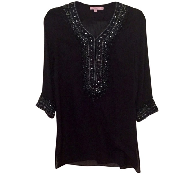 Calypso St. Barth Tops - Calypso Embellished Tunic
