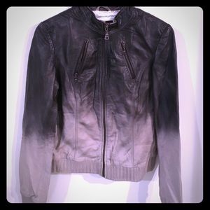 Danier leather jacket; ombré