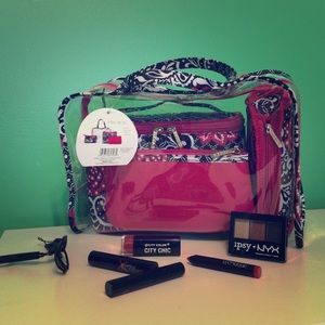 🆕🎀 Modella 4 piece tote set- black, pink, white