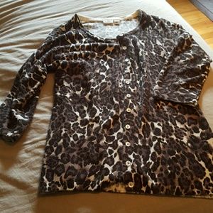Leopard print cardigan