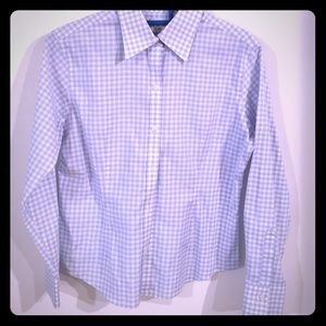 Brooks brothers petite fitted button down in blue