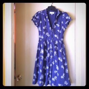 Blue A-Line bicycle dress!
