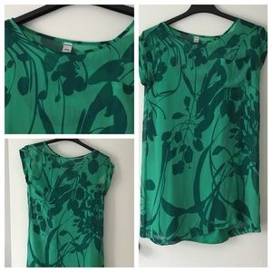 Old Navy Green Floral Dress