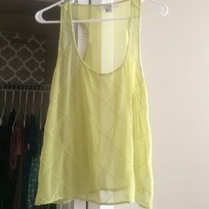 Forever 21 sheer beaded tank top