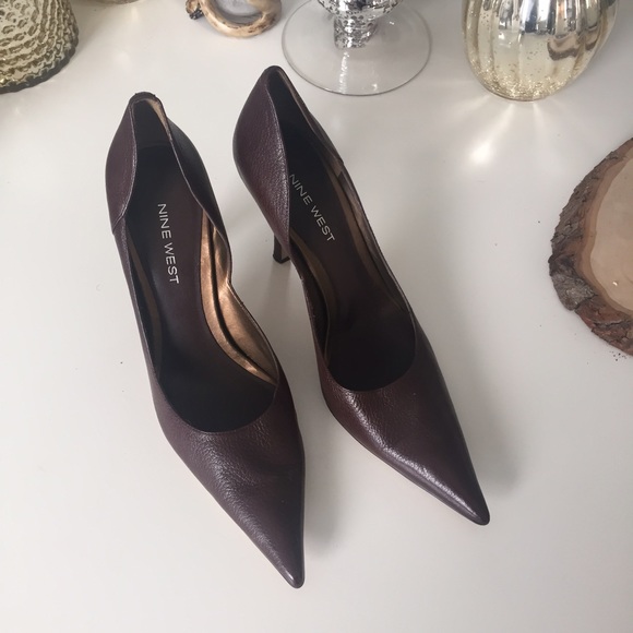 Brown leather Nine West Pumps Sz 7