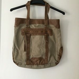 Converse Canvas Bag with faux leather detail