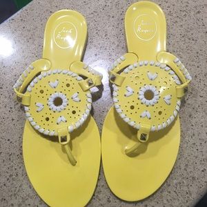 Jack Rogers yellow jelly sandals