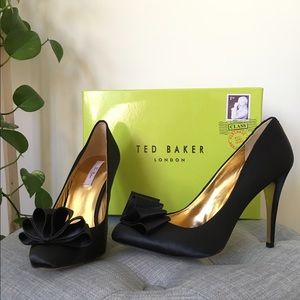 Ted Baker black satin "Mayter" pumps, heels