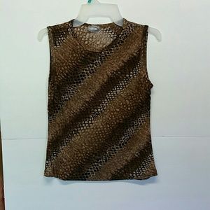 Dressy snake skin print tank top