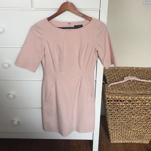 Blush pink Tahari dress